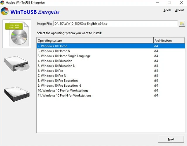 WinToUSB Enterprise portable
